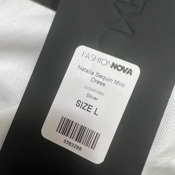 Silver Sequin strapless Mini Dress sweetheart neckline holiday party large NWT - Picture 11 of 14